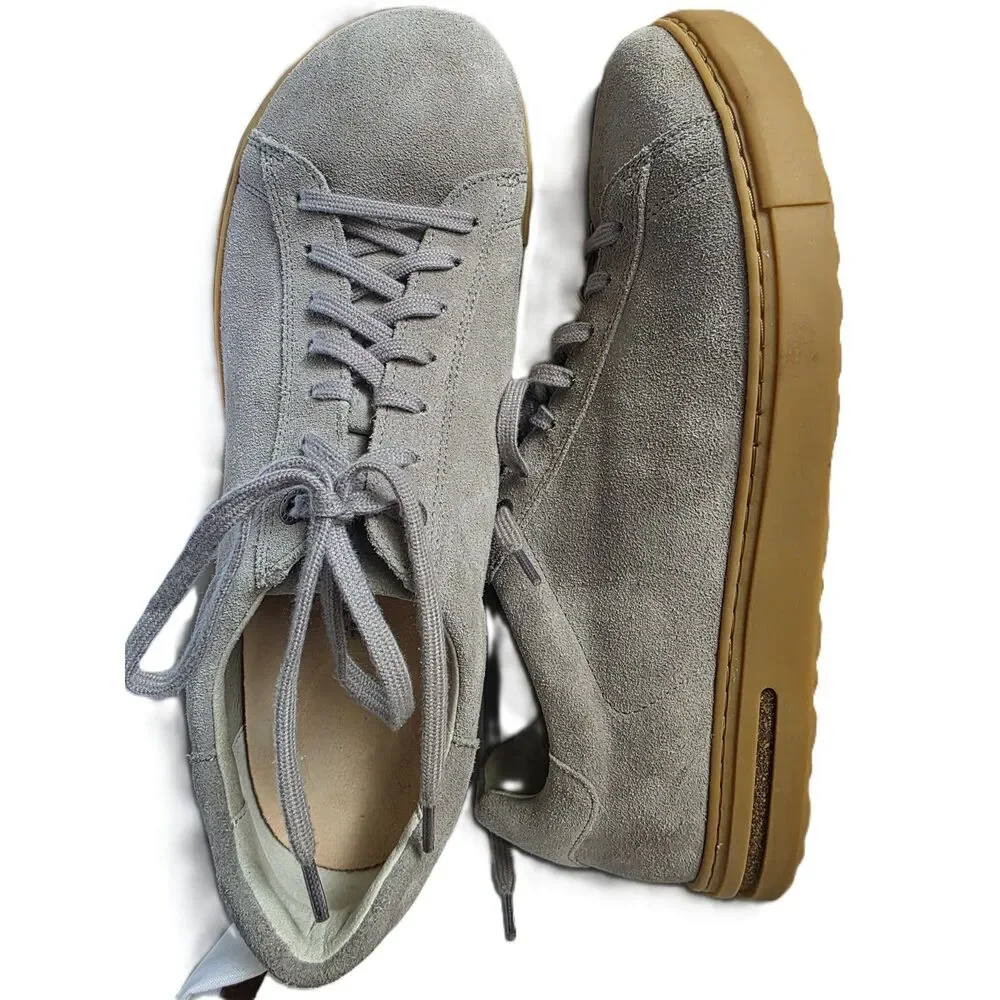 Birkenstock Bend Low Suede Basalt Gray Sneakers Women's Size 13 Gum Sole EUG